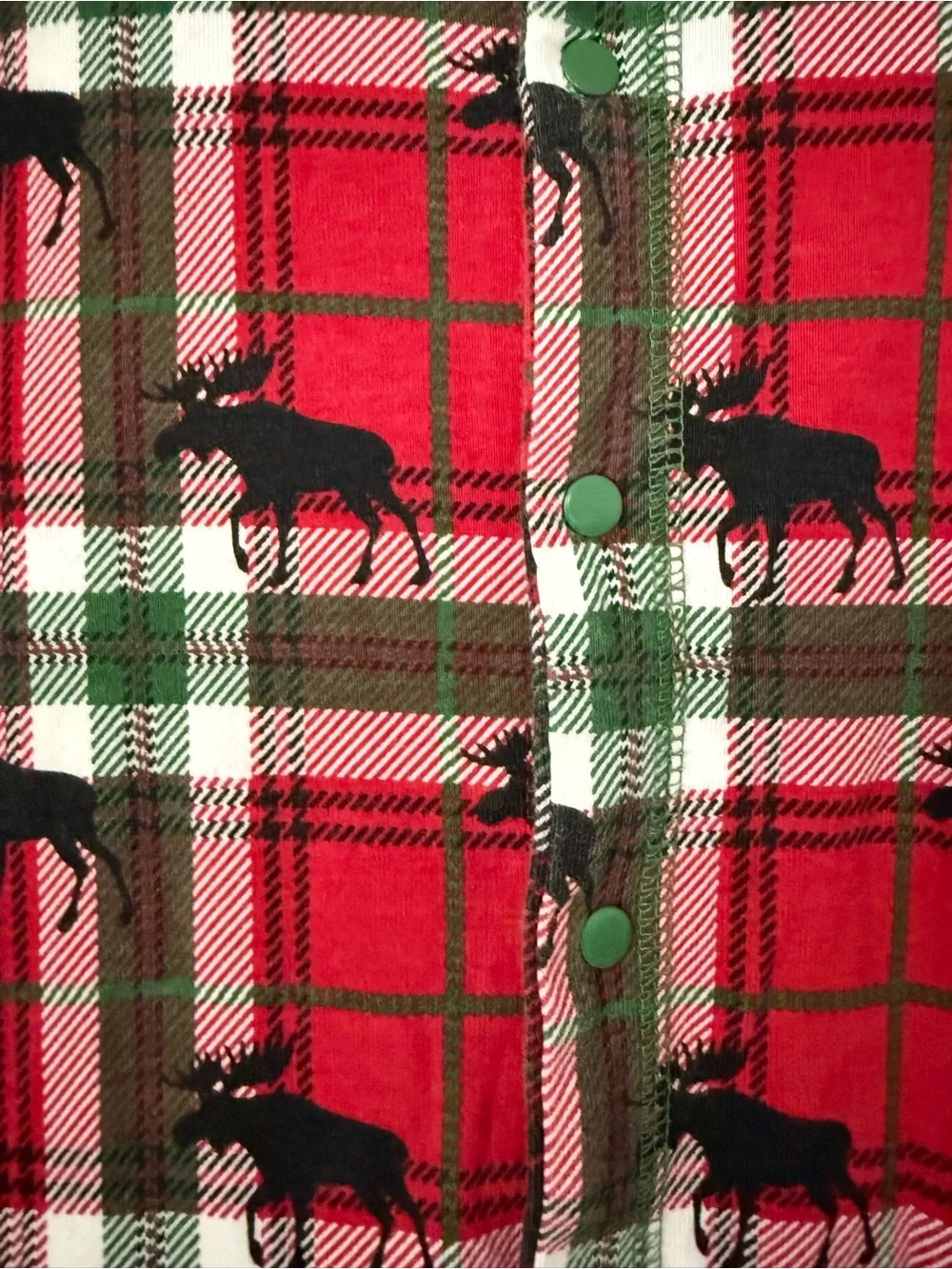 little Blue House Long John Pajamas size 8 Plaid Moose